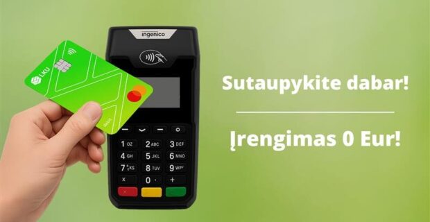 Jokio įrengimo mokesčio – speciali akcija kortelių skaitytuvams su kasos aparato funkcija 